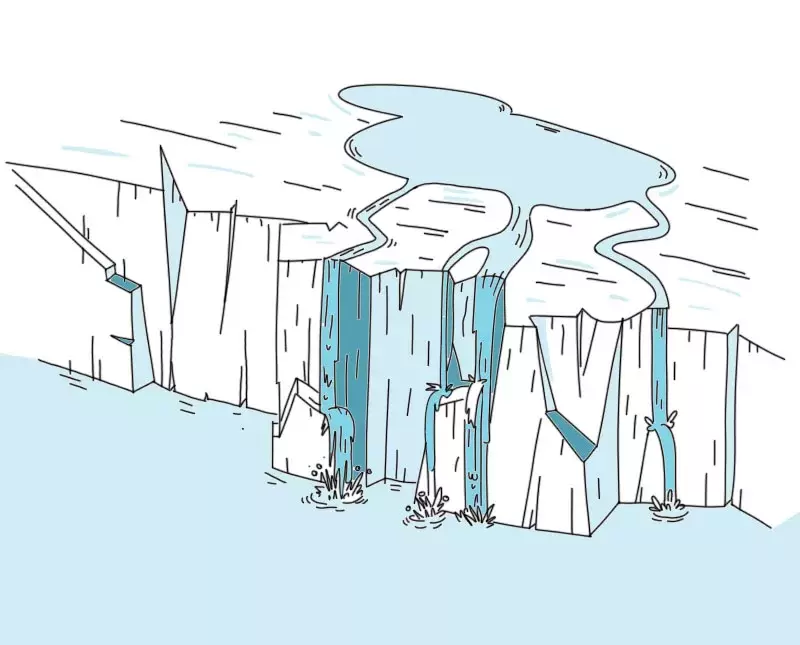 Glacier drawing