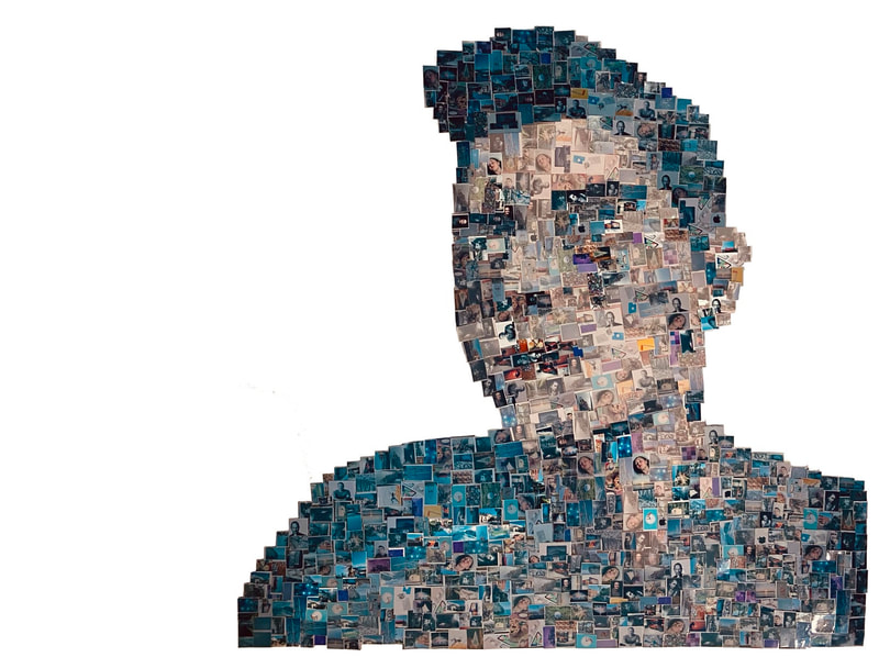 Portrait made of images